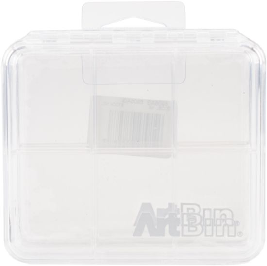 Picture of ArtBin Slim Line Box 6 Compartments 2/Pkg 4.25"X3.75"X0.625" Clear