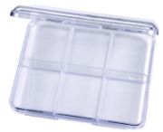 Picture of ArtBin Slim Line Box 6 Compartments 2/Pkg 4.25"X3.75"X0.625" Clear