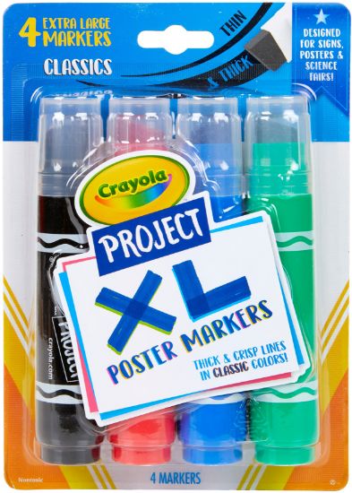 Picture of Crayola Project XL Poster Markers 4/Pkg Classic Colors