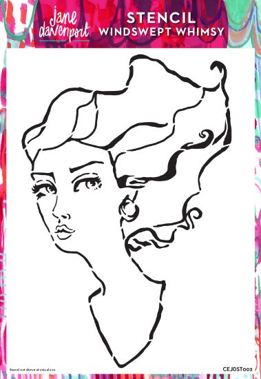 Picture of Creative Expressions 8"X12" Stencil By Jane Davenport-Windswept Whimsy