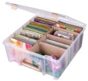 Picture of Artbin Super Satchel Double Deep W/Removable Dividers Rose Gold Handle, Latch & Dividers