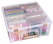 Picture of Artbin Super Satchel Double Deep W/Removable Dividers Rose Gold Handle, Latch & Dividers