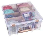 Picture of Artbin Super Satchel Double Deep W/Removable Dividers Rose Gold Handle, Latch & Dividers