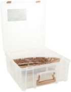 Picture of Artbin Super Satchel Double Deep W/Removable Dividers Rose Gold Handle, Latch & Dividers