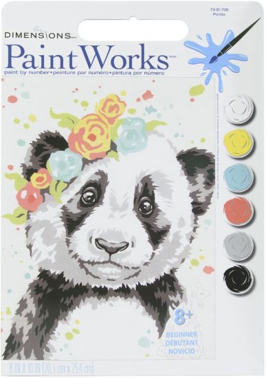 Picture of Paint Works Paint By Number Kit 8"X10" Panda