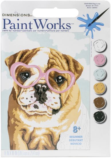 Picture of Paint Works Paint By Number Kit 8"X10" Dog Love