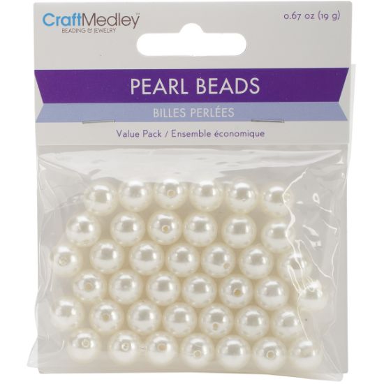 Picture of Pearl Beads Value Pack 10mm Ivory 40/Pkg