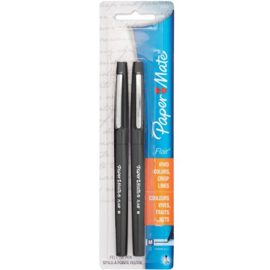 Picture of Paper Mate Flair Medium Felt Tip 2/Pkg Black