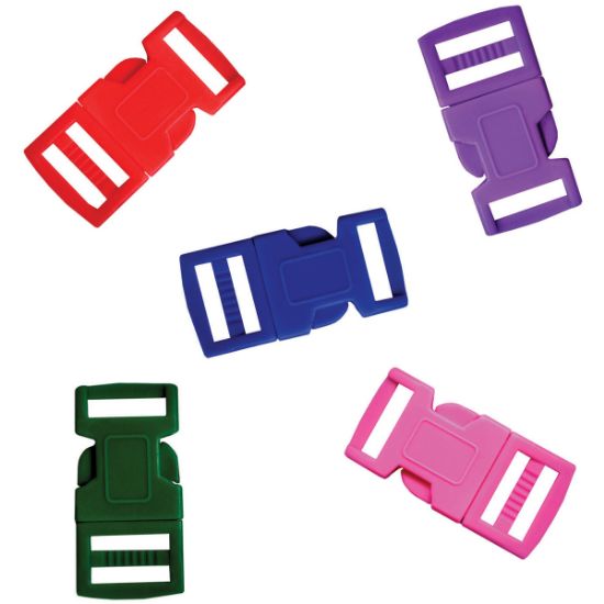 Picture of Parachute Cord Bracelet Buckles 15mm 5/Pkg Assorted Colors