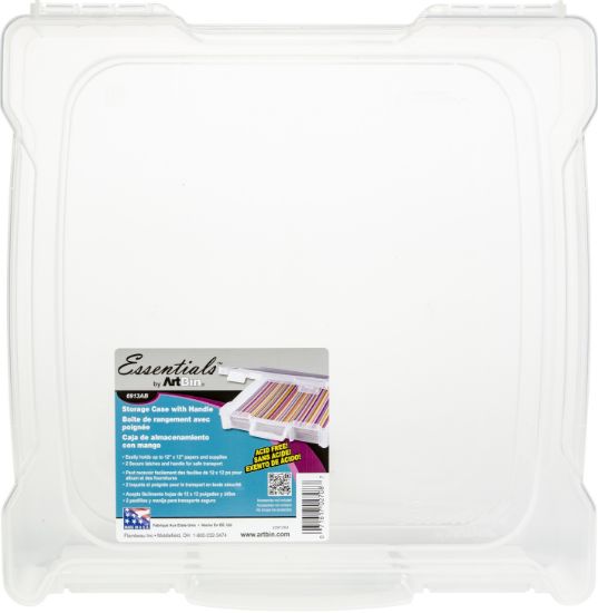 Picture of ArtBin Essentials Box W/Handle 12"X12" Translucent