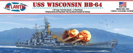 Picture of Atlantis Plastic Model Kit-USS Wisconsin BB-64 Battleship 16"