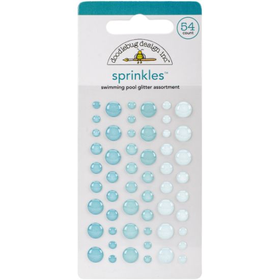 Picture of Doodlebug Sprinkles Adhesive Glitter Enamel Embellishments Swimming Pool