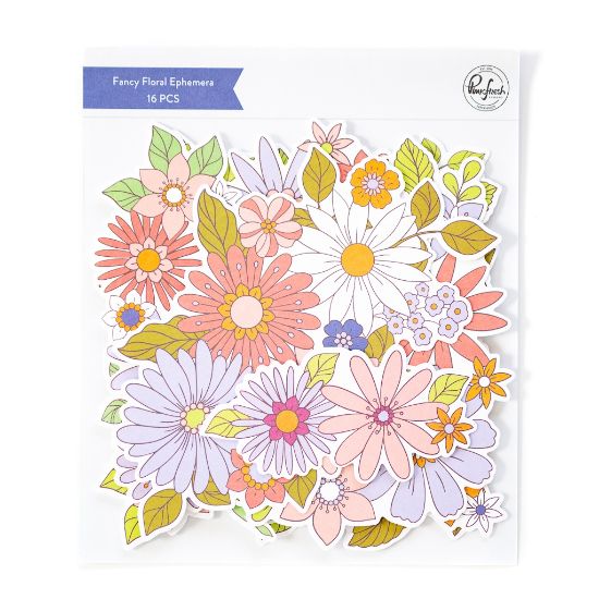 Picture of Pinkfresh Cardstock Die-Cuts Ephemera Pack 16/Pkg-Fancy Floral