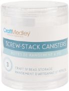 Picture of Bead Storage Screw-Stack Canisters 2.75"X1" 3/Pkg 