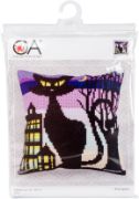 Picture of Collection D'Art Stamped Needlepoint Cushion Kit 40x40cm Black Grace II