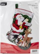 Picture of Bucilla Felt Stocking Applique Kit 18" Long Santa's Choir Practice