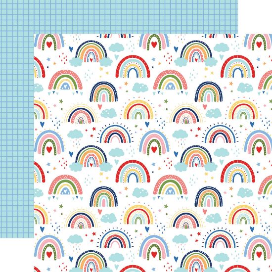 Picture of My Favorite Summer Double-Sided Cardstock 12"X12"-Summer Rainbows