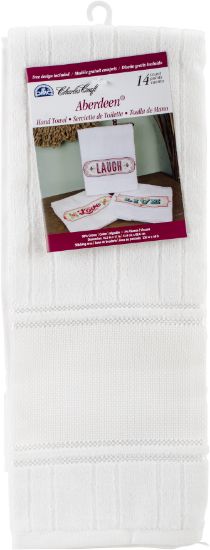 Picture of Aberdeen Velour Hand Towel 14 Count 16.5"X27" White