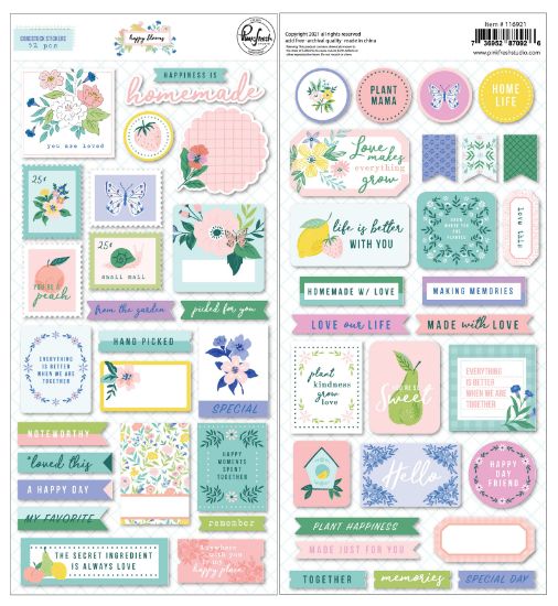 Picture of PinkFresh Cardstock Stickers Happy Blooms