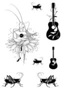 Picture of Pink Ink Designs A6 Clear Stamp-The Guitarist