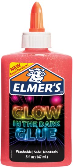 Picture of Elmers Glow In The Dark Liquid Glue 5oz Pink