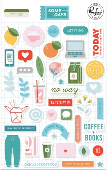 Picture of PinkFresh Puffy Stickers-Some Days