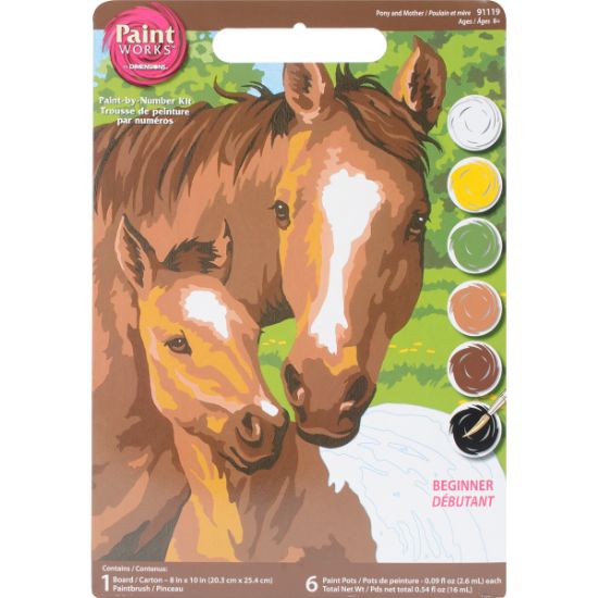 Picture of Paint Works Paint By Number Kit 8"X10" Pony & Mother