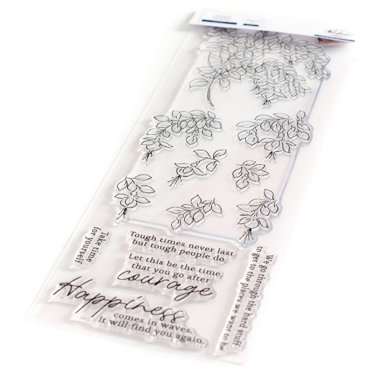 Picture of Pinkfresh Studio Clear Slimline Stamp Set 4"X12"-Fuchsias