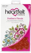 Picture of Heartfelt Creations Cling Rubber Stamp Set-Feathery Florals