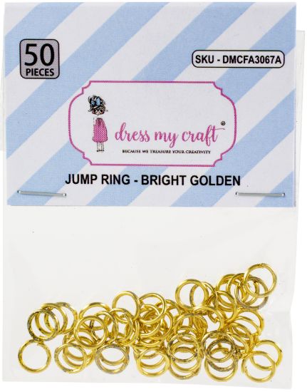 Picture of Dress My Craft Jump Rings 7mm 50/Pkg Bright Golden