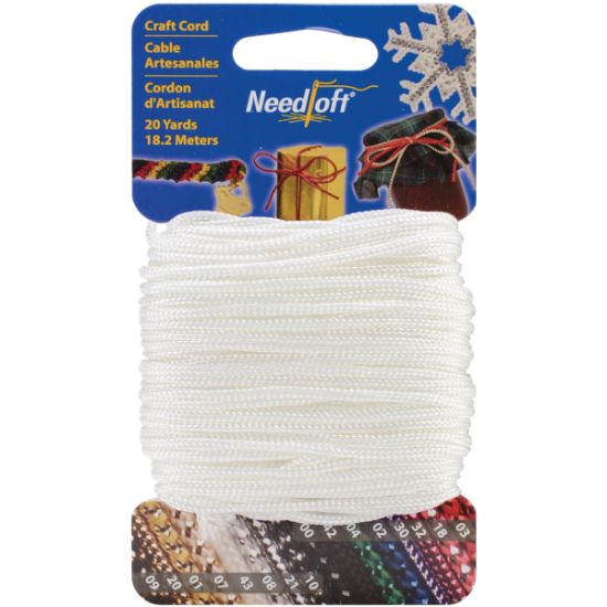 Picture of Needloft Novelty Craft Cord 20yd Solid White