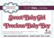 Picture of Creative Expressions Craft Dies By Sue Wilson-Mini Shadowed Sentiments Sweet Baby