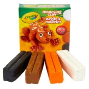 Picture of Crayola Modeling Clay 4oz 4/Pkg White, Black, Orange & Brown
