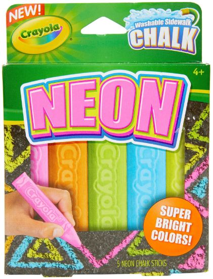Picture of Crayola Special FX Neon Sidewalk Chalk 5/Pkg
