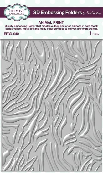 Picture of Creative Expressions 3D Embossing Folder 5.75"X7.5"-Animal Print
