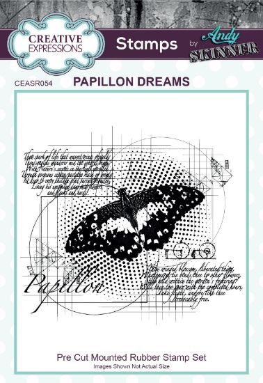 Picture of Creative Expressions 4.6"X4" Rubber Stamp By Andy Skinner-Papillon Dreams