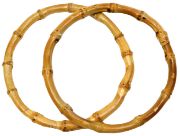 Picture of Bamboo Handbag Handles 6" Round 2/Pkg Natural