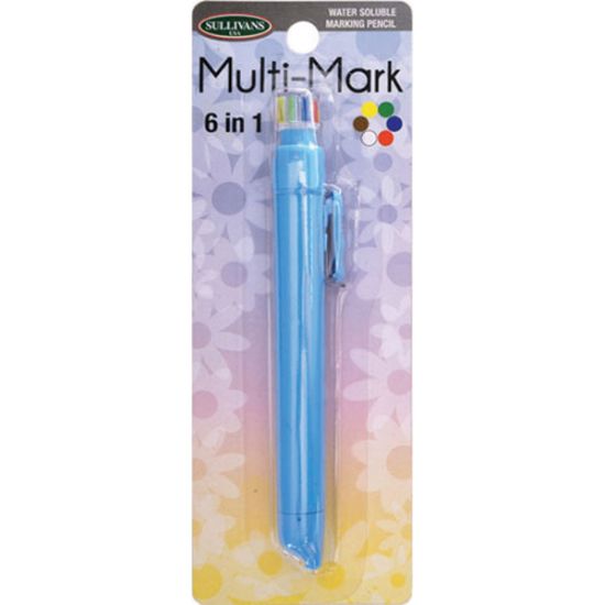 Picture of Multi-Mark 6 In 1 Water Soluable Marking Pencil Blue
