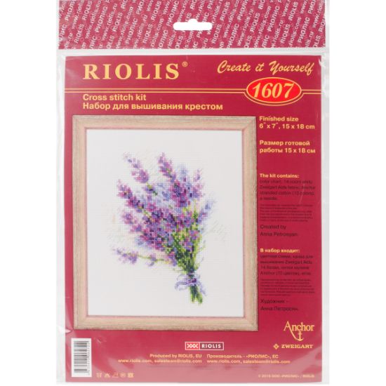 Picture of Bouquet With Lavender Counted Cross Stitch Kit 6"X7" 14 Count