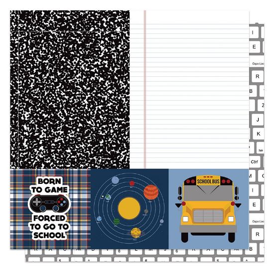 Picture of Brainiac Double-Sided Cardstock 12"X12"-Notebook 6x8