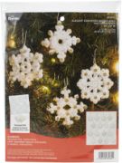 Picture of Bucilla Felt Ornament Applique Kit 16pcs Elegant Christmas Snowflakes 