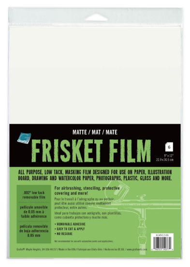 Picture of Grafix Low Tack All Purpose Frisket Film 9"X12" 6/Pkg-Matte