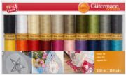 Picture of Gutermann Cotton 50 Thread Set - 20 Spools Basics