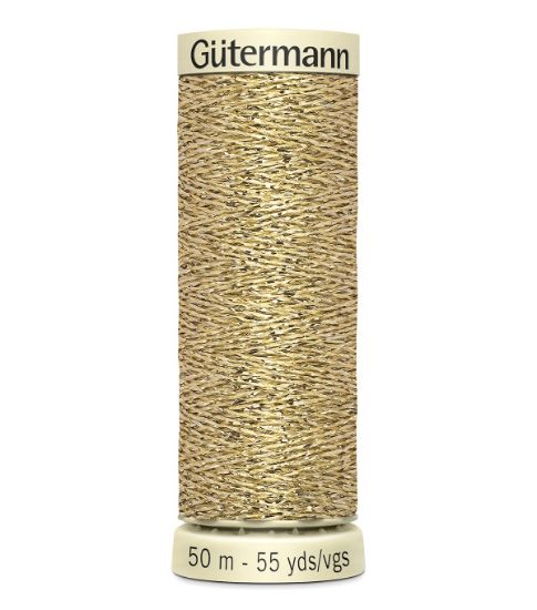 Picture of Gutermann Sparkle Metallic Thread 50m Gold
