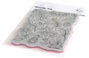 Picture of Pinkfresh Studio Cling Rubber Background Stamp Set A2 Folk Garden 2