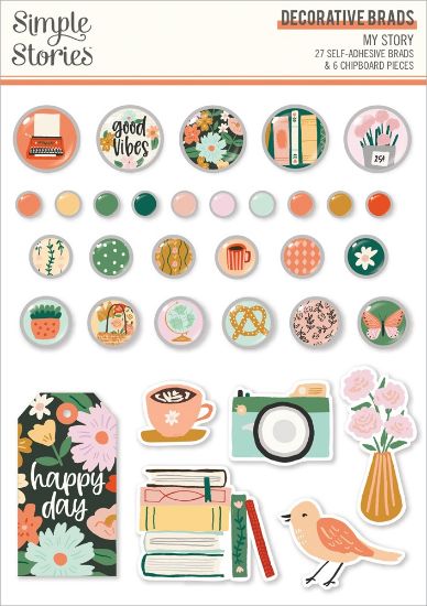 Picture of My Story Decorative Brads