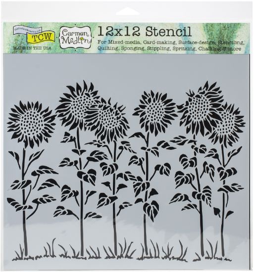 Picture of Crafter's Workshop Template 12"X12" Sunflower Meadow