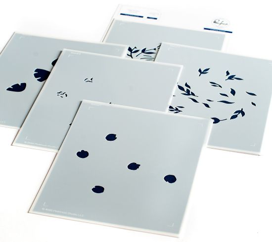 Picture of Pinkfresh Studio Stencils 4.25"X5.25" 5/Pkg-Floral Print Circle