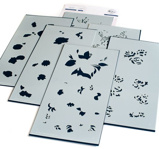 Picture of Pinkfresh Studio Stencils 4"X9" 6/Pkg-Joyful Bouquet Layering