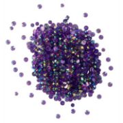 Picture of Buttons Galore Crystalz Clear Flat Back Gems-Plum